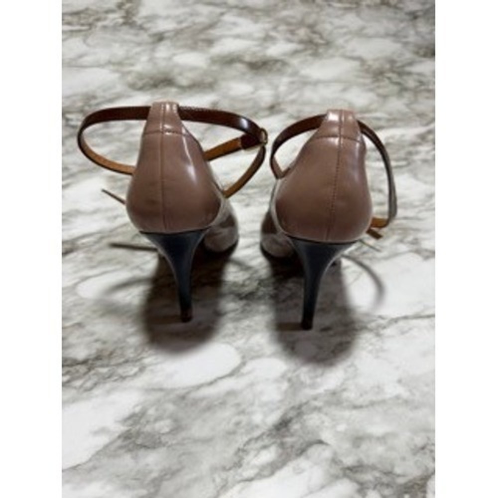 Fendi Multicolor Leather Checkered Cap Toe Ankle Strap Pumps Heels - Picture 7 of 8
